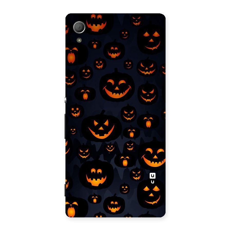 Pumpkin Smile Pattern Back Case for Xperia Z3 Plus