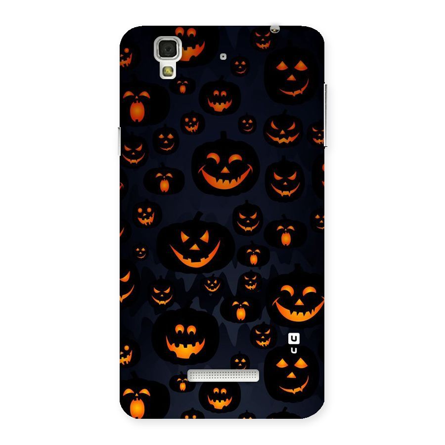 Pumpkin Smile Pattern Back Case for YU Yureka Plus