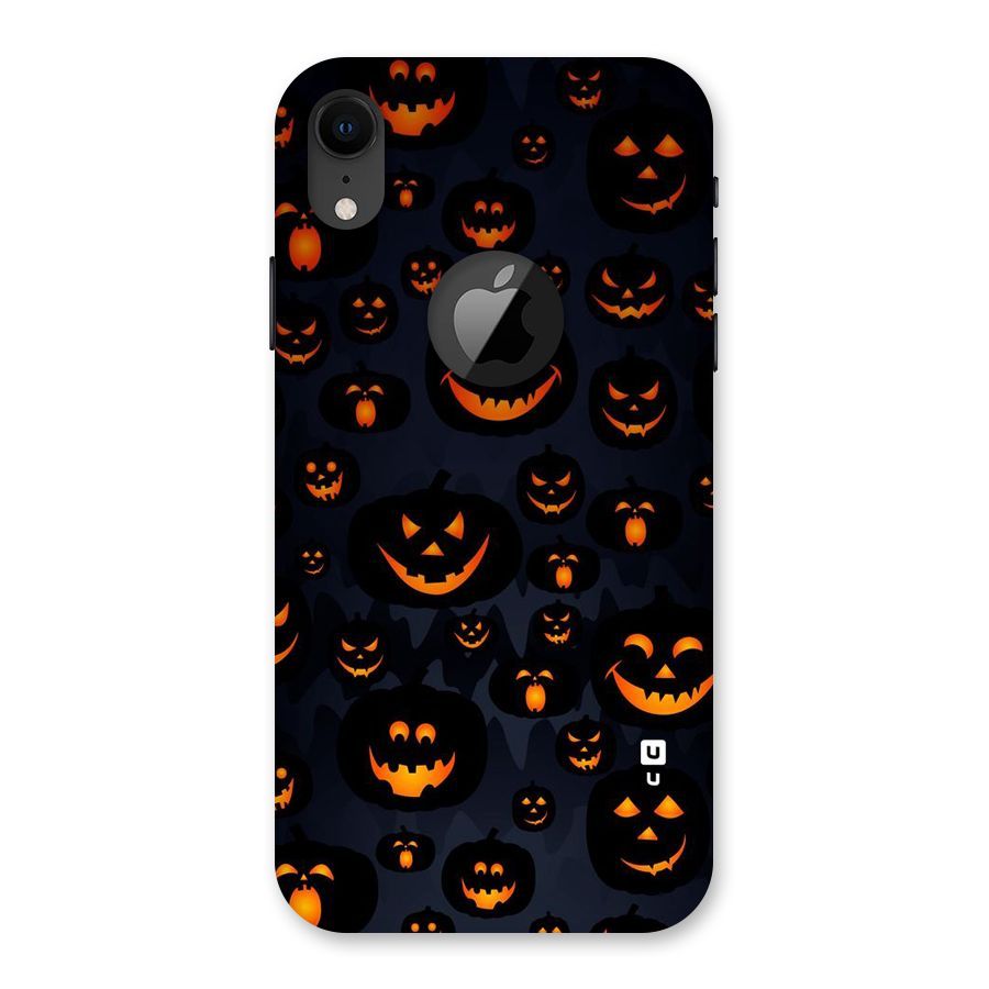 Pumpkin Smile Pattern Back Case for iPhone XR Logo Cut