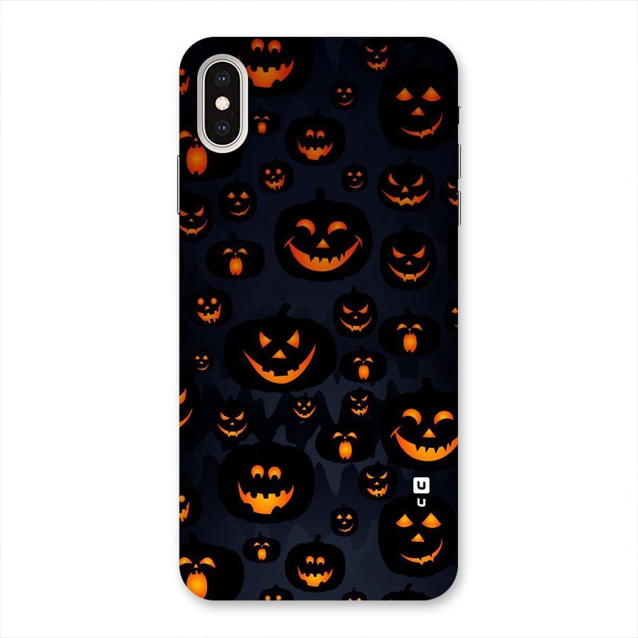 Pumpkin Smile Pattern Back Case for iPhone XS Max