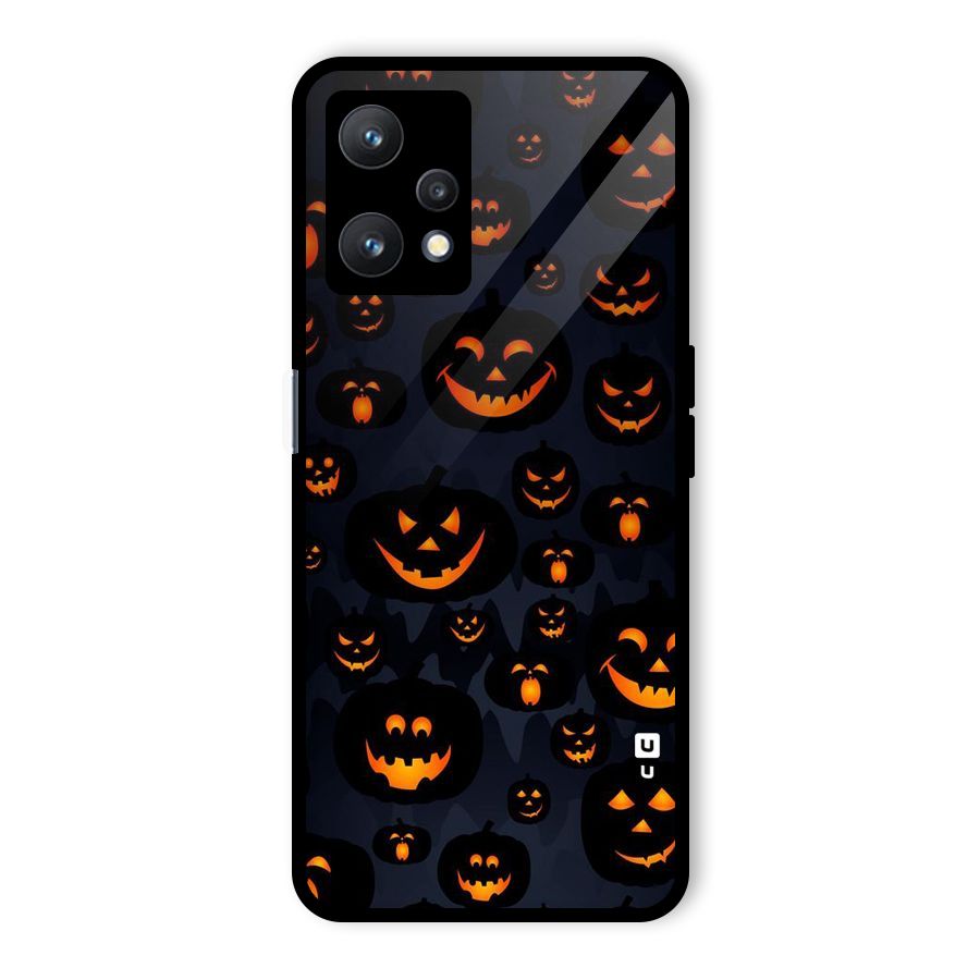 Pumpkin Smile Pattern Glass Back Case for Realme 9 Pro 5G