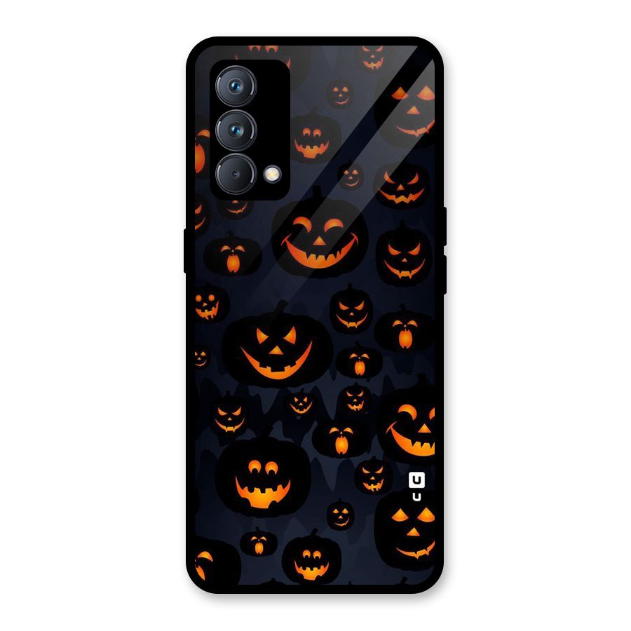 Pumpkin Smile Pattern Glass Back Case for Realme GT Master Edition