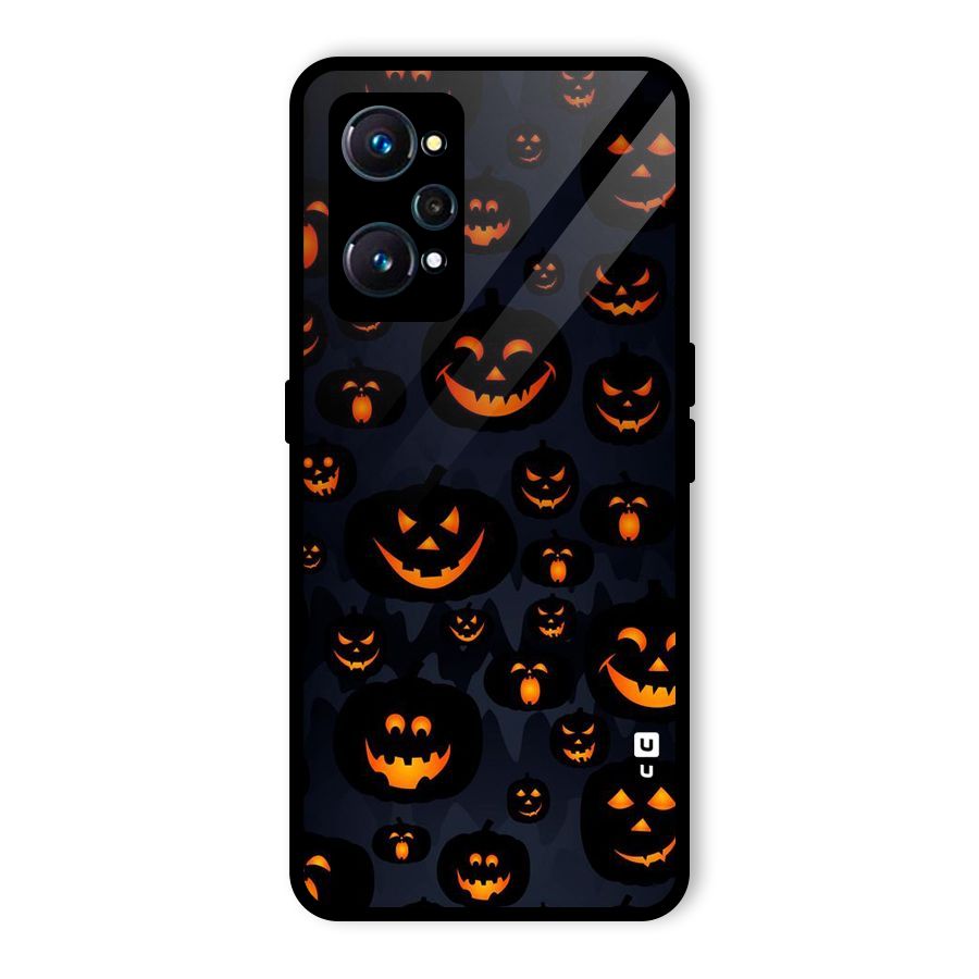 Pumpkin Smile Pattern Glass Back Case for Realme GT Neo2