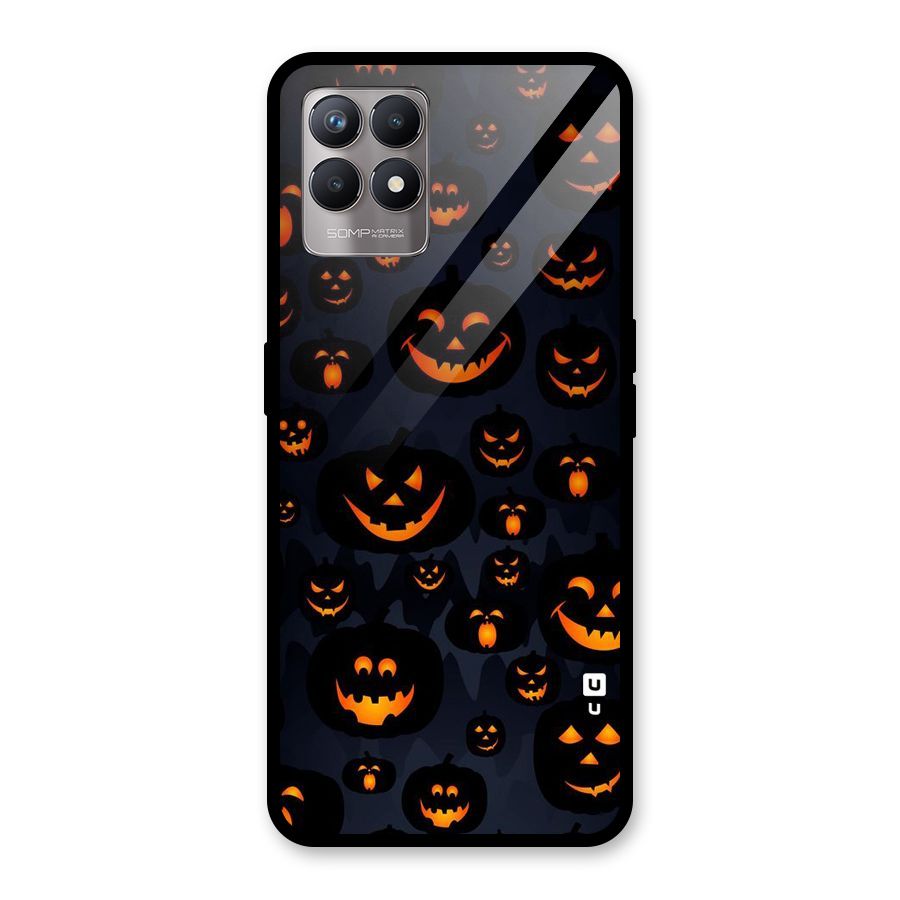 Pumpkin Smile Pattern Glass Back Case for Realme Narzo 50
