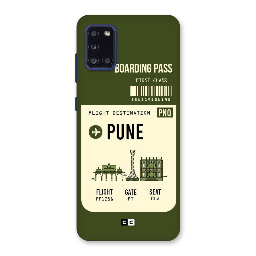 Pune Boarding Pass Back Case for Galaxy A31