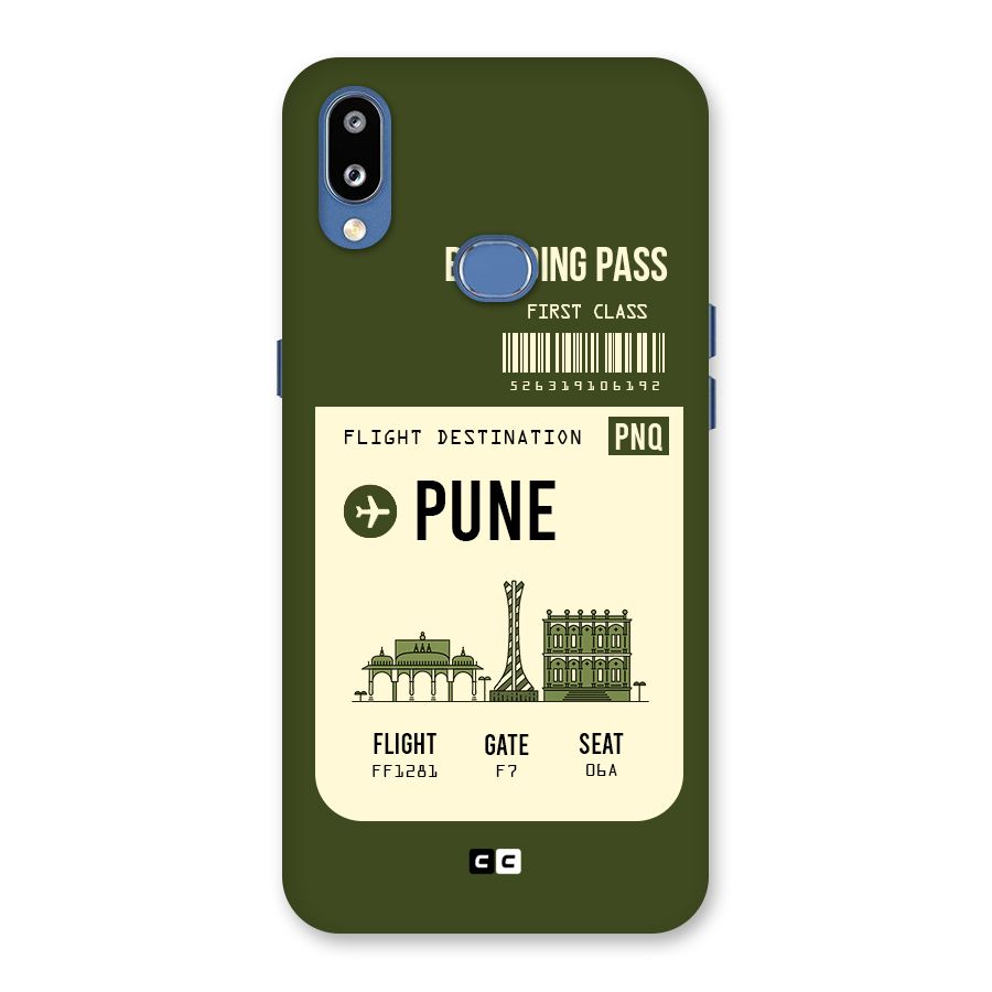 Pune Boarding Pass Back Case for Galaxy M01s