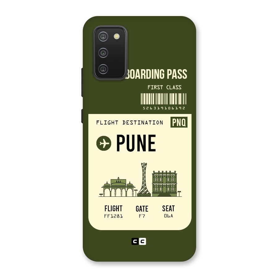 Pune Boarding Pass Back Case for Galaxy M02s