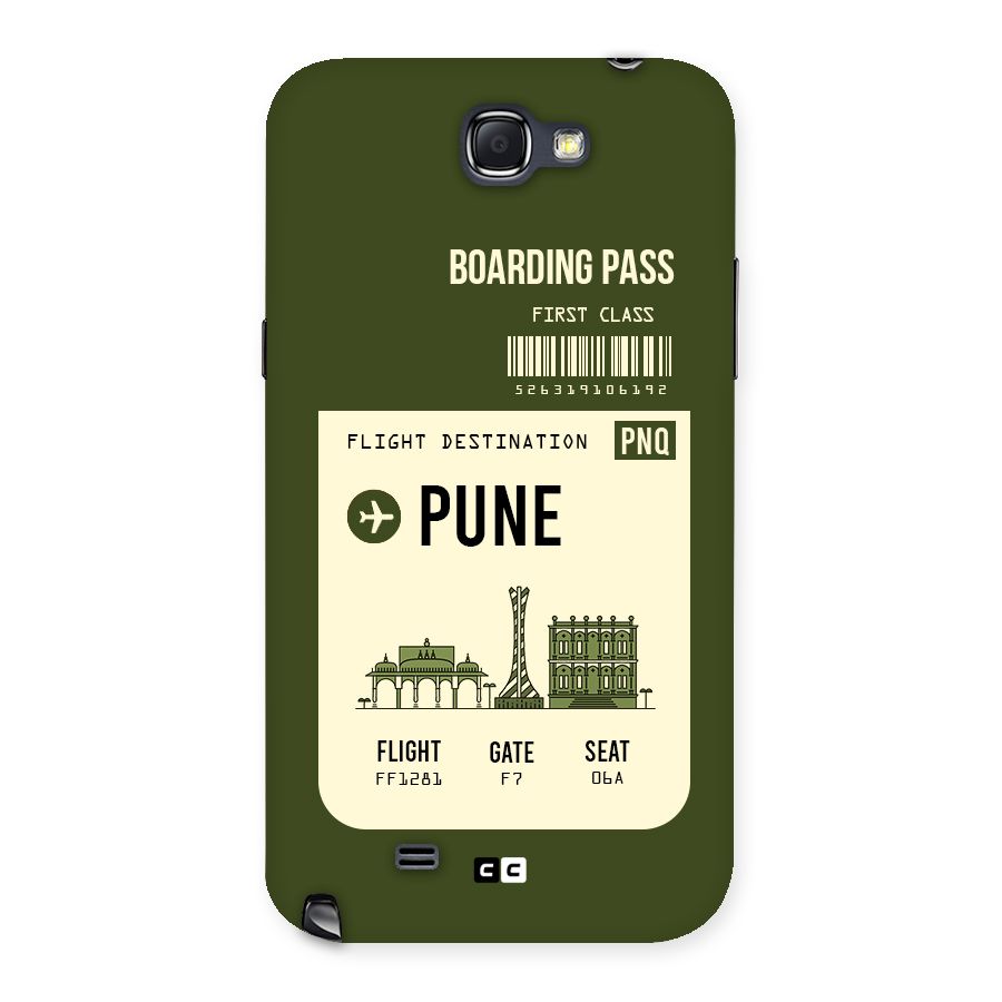 Pune Boarding Pass Back Case for Galaxy Note 2