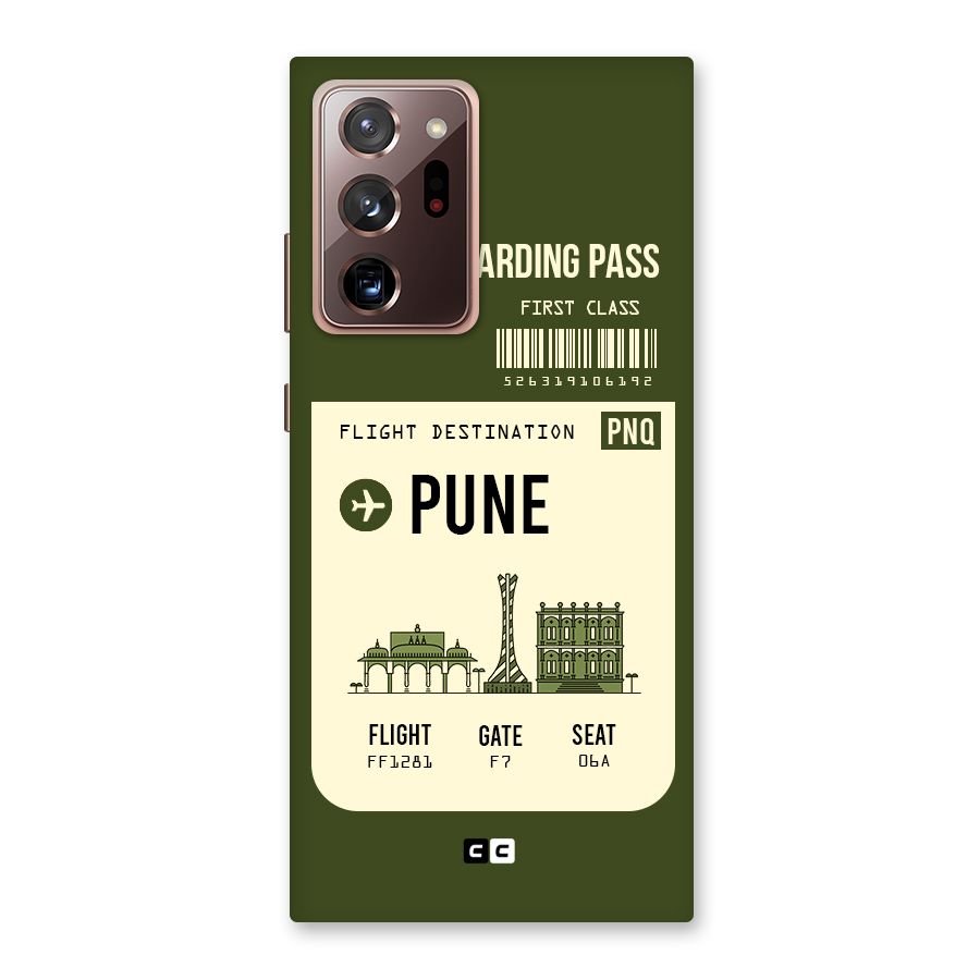 Pune Boarding Pass Back Case for Galaxy Note 20 Ultra