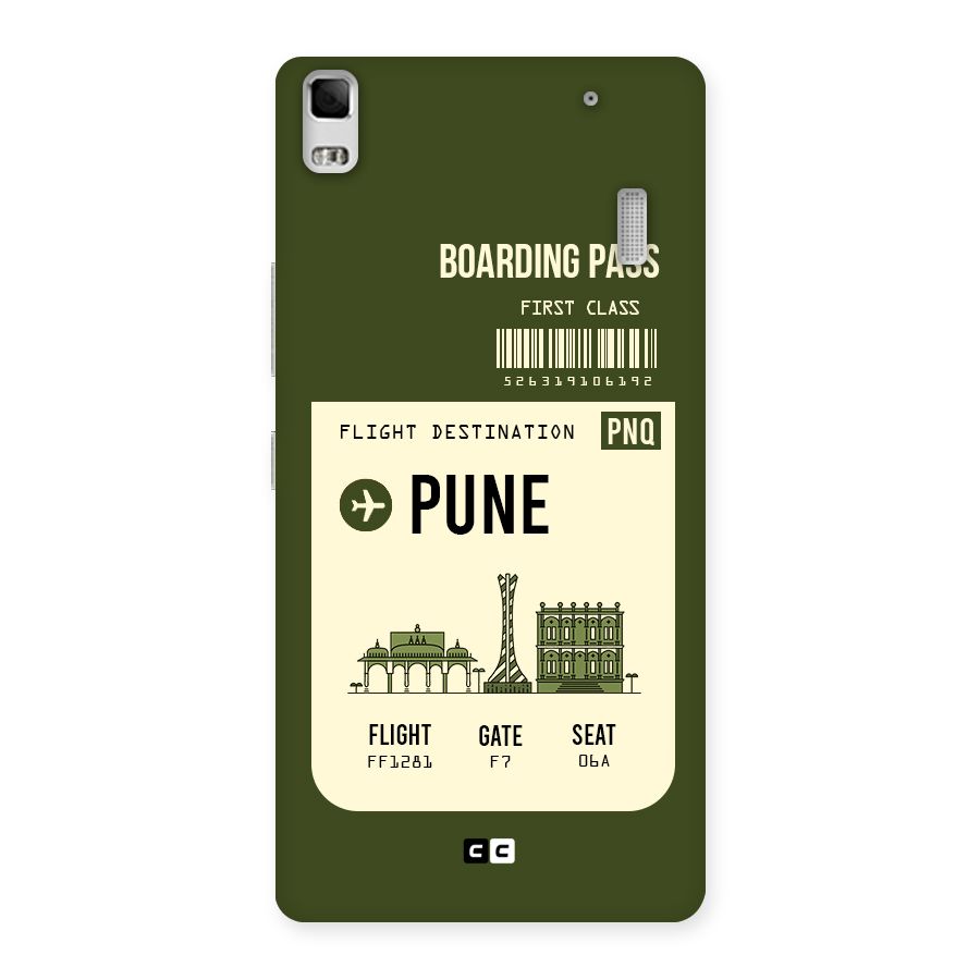 Pune Boarding Pass Back Case for Lenovo A7000