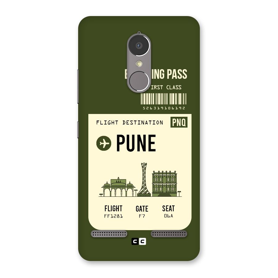 Pune Boarding Pass Back Case for Lenovo K6
