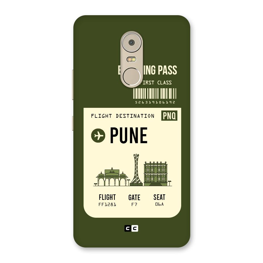 Pune Boarding Pass Back Case for Lenovo K6 Note