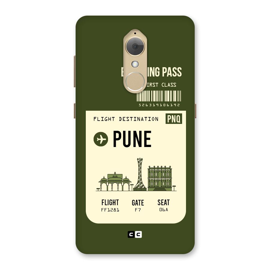 Pune Boarding Pass Back Case for Lenovo K8
