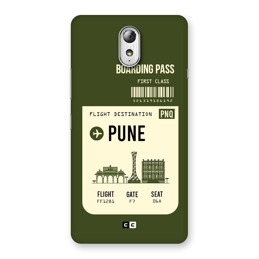 Pune Boarding Pass Back Case for Lenovo Vibe P1M