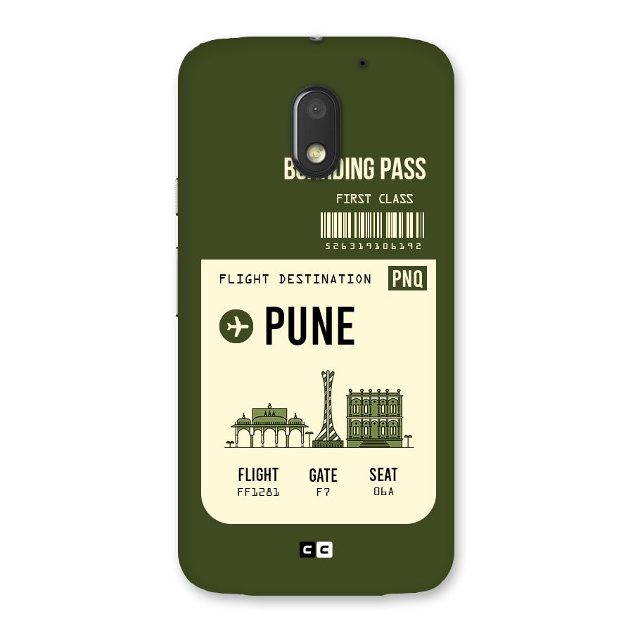 Pune Boarding Pass Back Case for Moto E3 Power