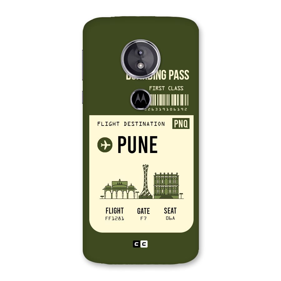 Pune Boarding Pass Back Case for Moto E5