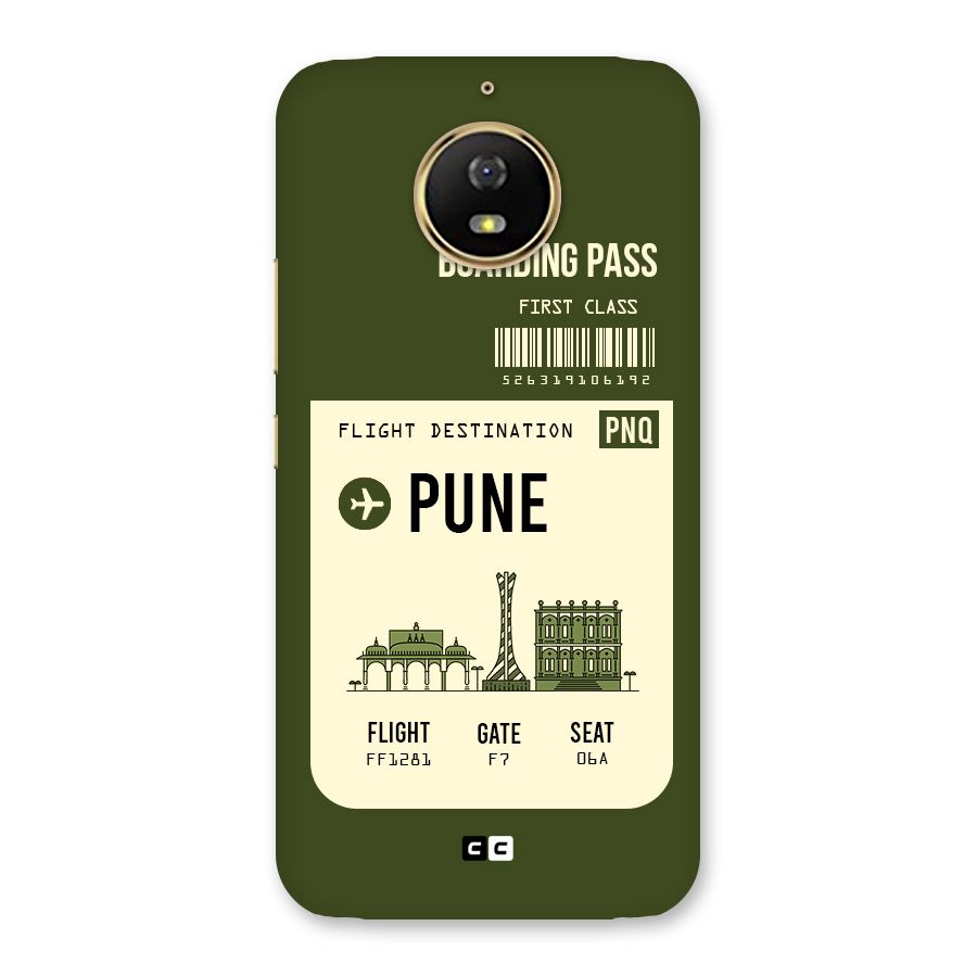 Pune Boarding Pass Back Case for Moto G5s