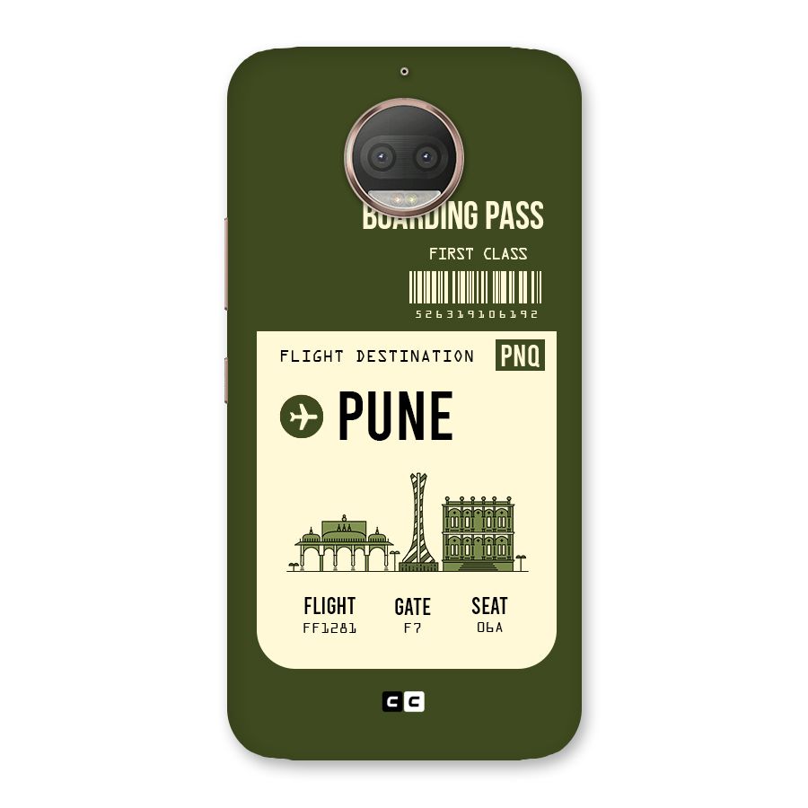 Pune Boarding Pass Back Case for Moto G5s Plus