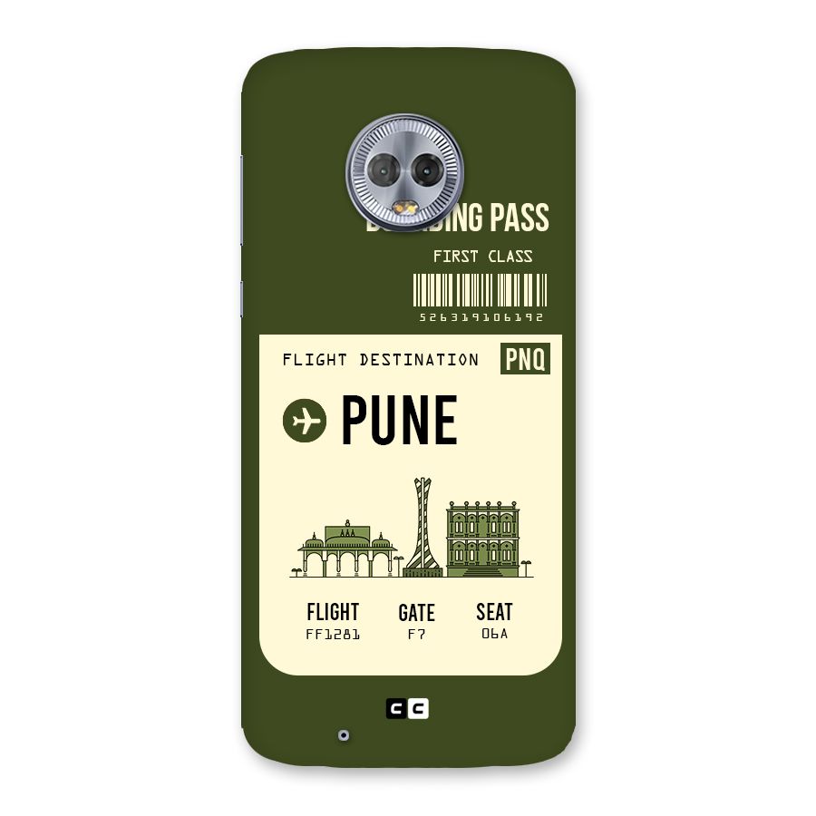 Pune Boarding Pass Back Case for Moto G6