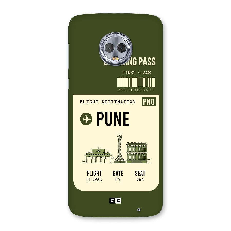 Pune Boarding Pass Back Case for Moto G6 Plus
