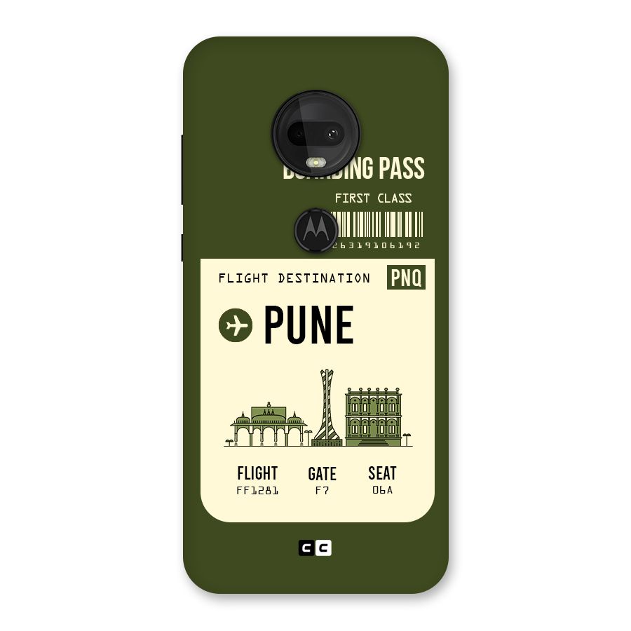 Pune Boarding Pass Back Case for Moto G7