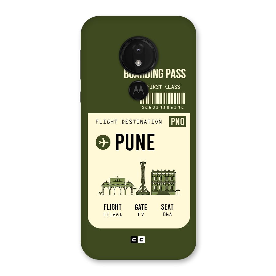 Pune Boarding Pass Back Case for Moto G7 Power