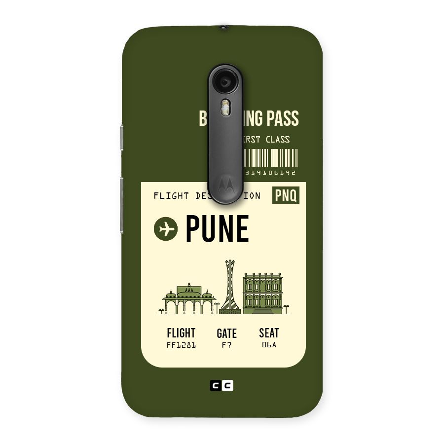 Pune Boarding Pass Back Case for Moto G Turbo
