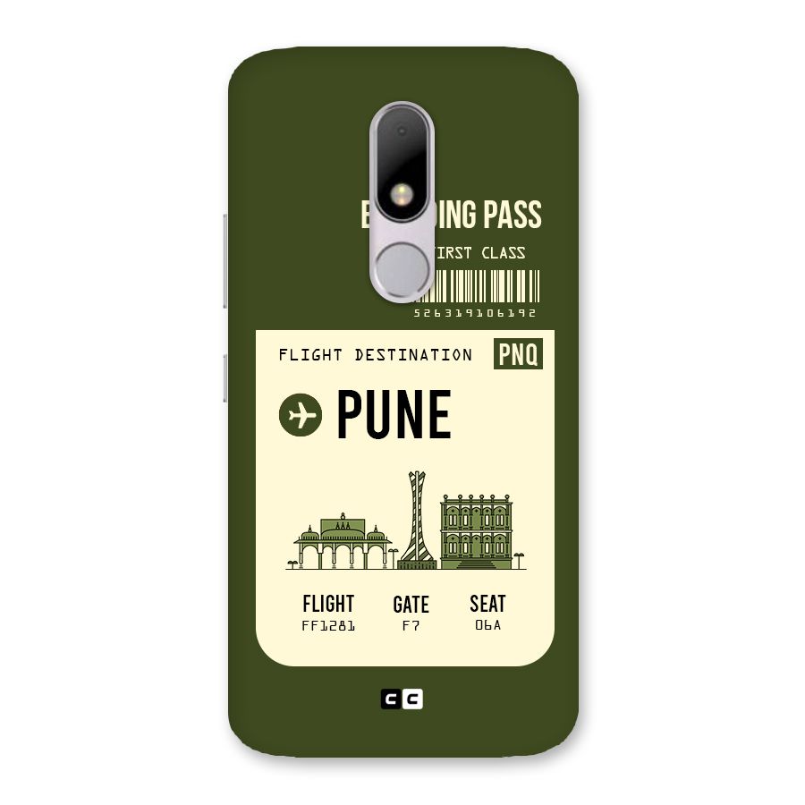 Pune Boarding Pass Back Case for Moto M