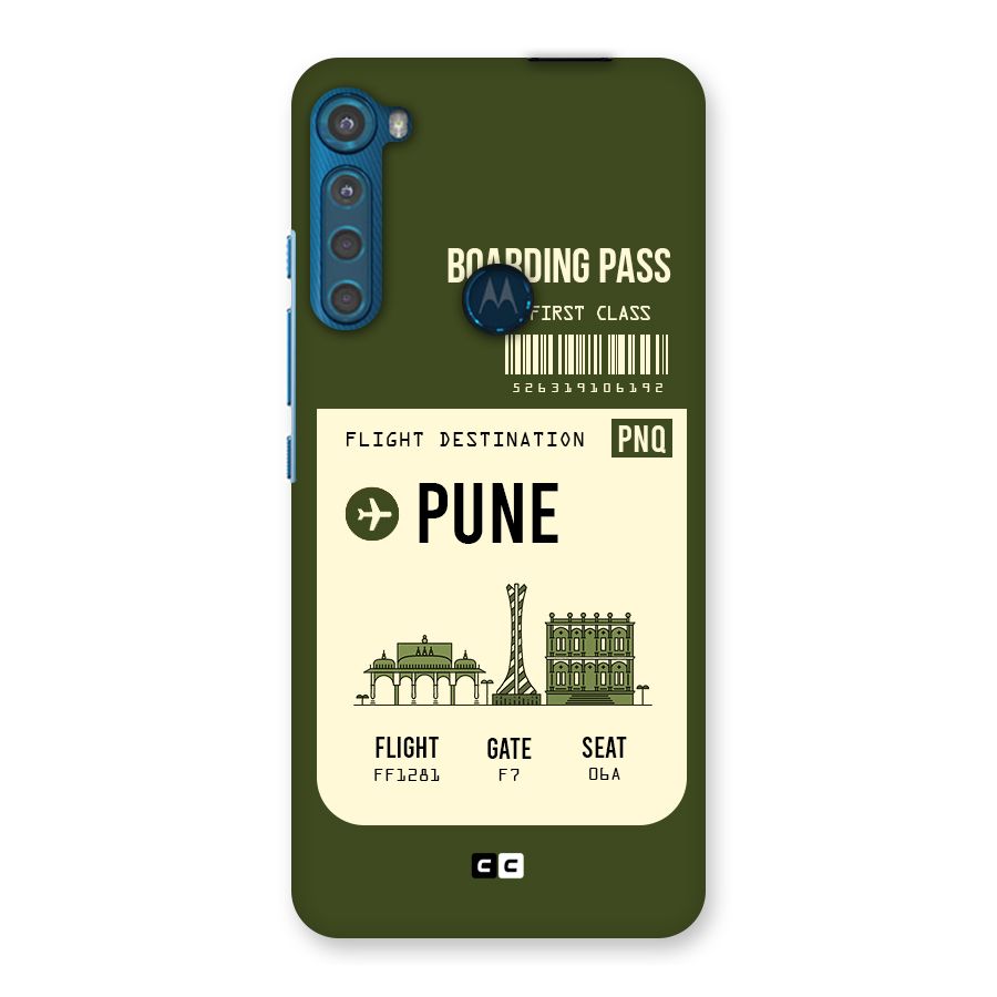 Pune Boarding Pass Back Case for Motorola One Fusion Plus