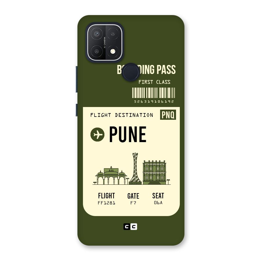 Pune Boarding Pass Back Case for Oppo A15s