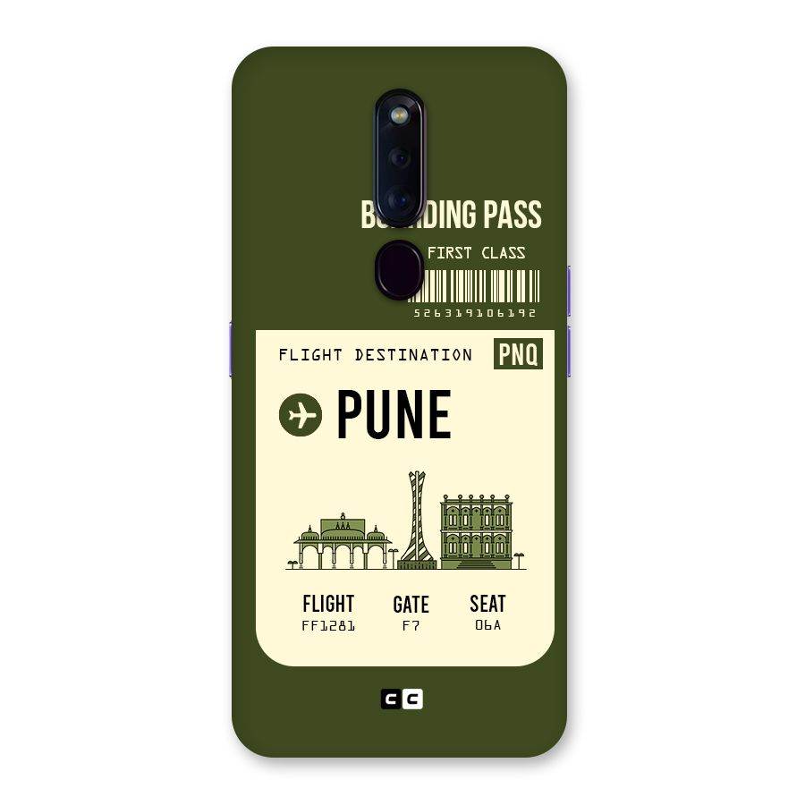 Pune Boarding Pass Back Case for Oppo F11 Pro