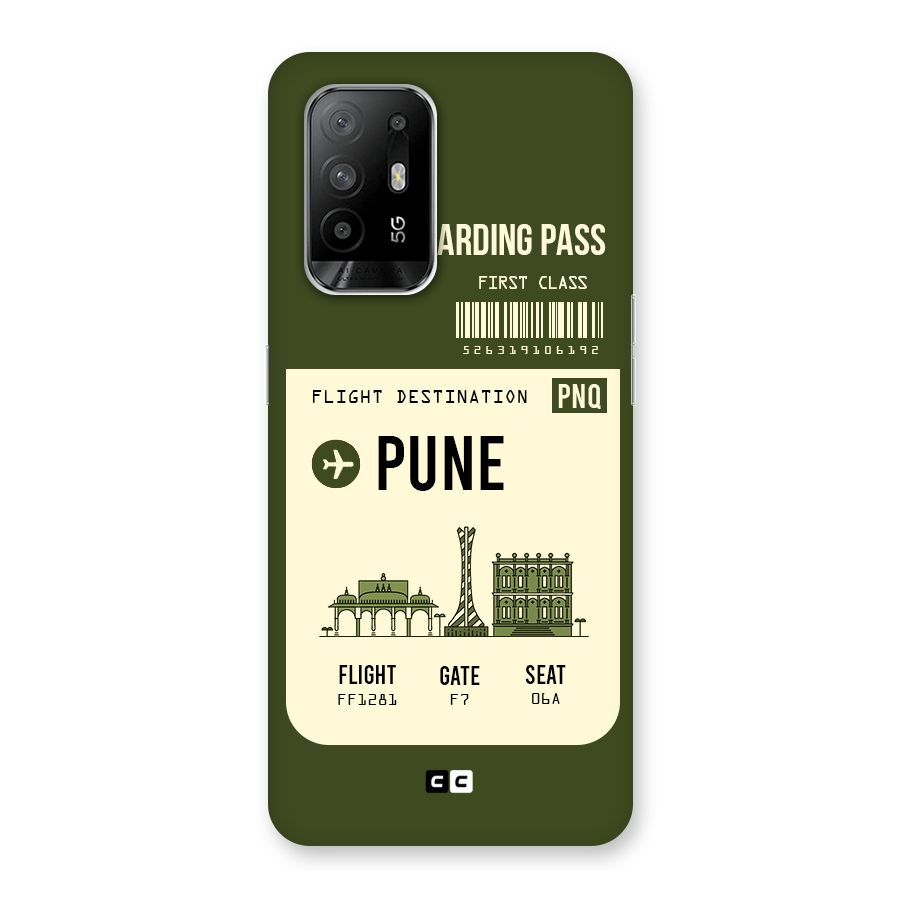 Pune Boarding Pass Back Case for Oppo F19 Pro Plus 5G