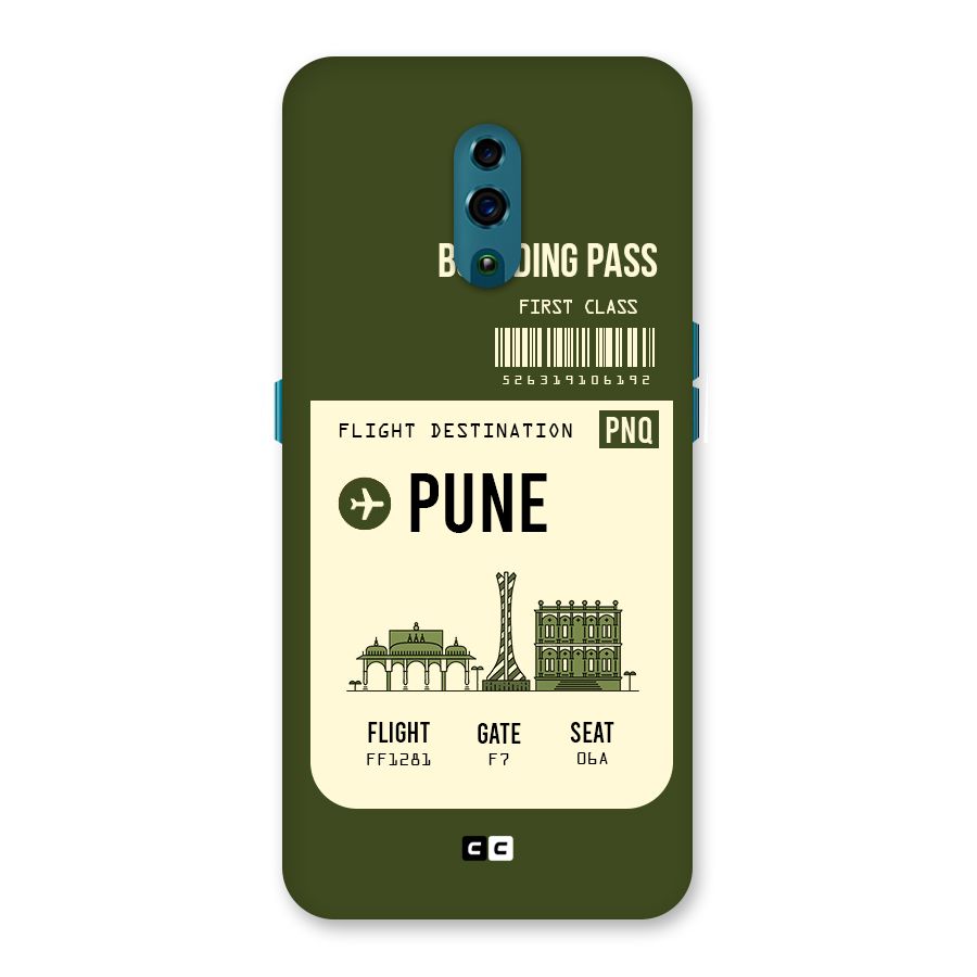 Pune Boarding Pass Back Case for Oppo Reno