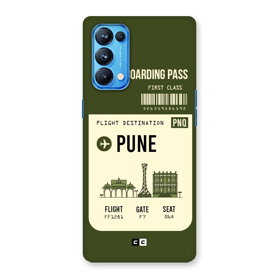 Pune Boarding Pass Back Case for Oppo Reno5 Pro 5G