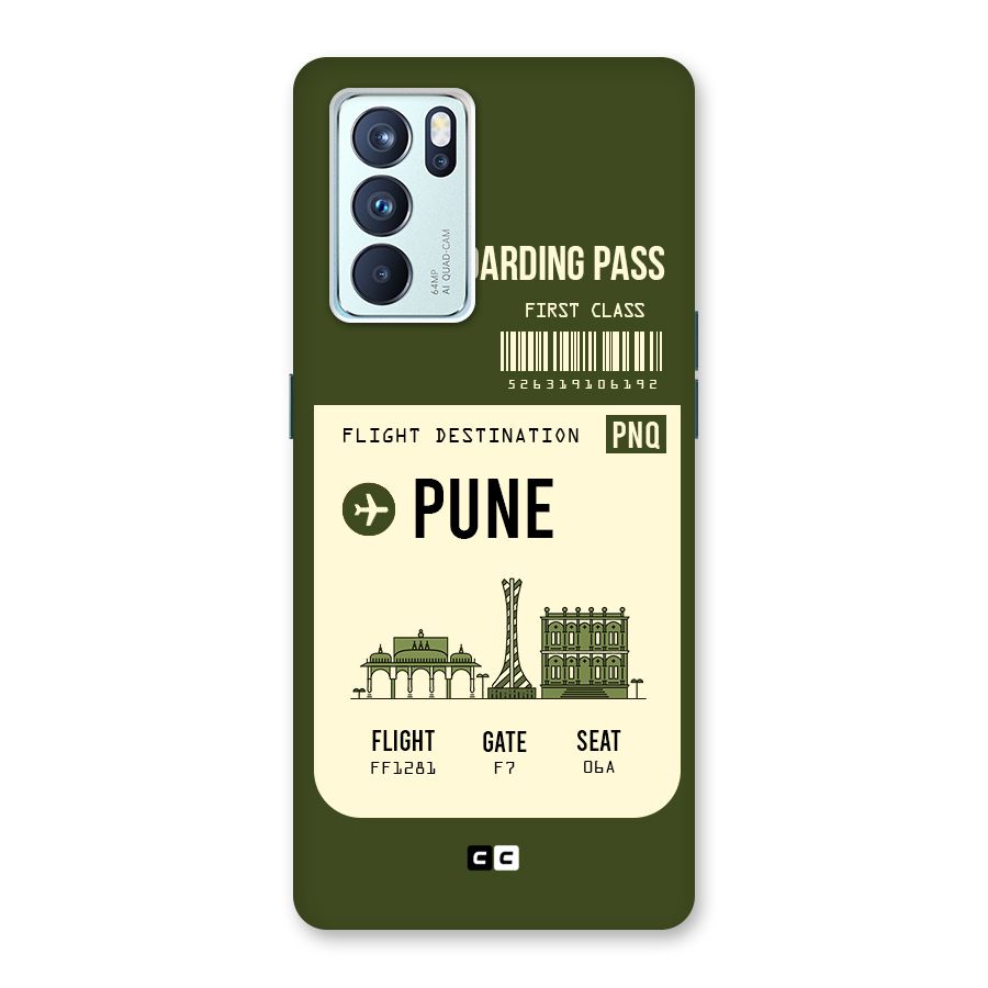 Pune Boarding Pass Back Case for Oppo Reno6 Pro 5G