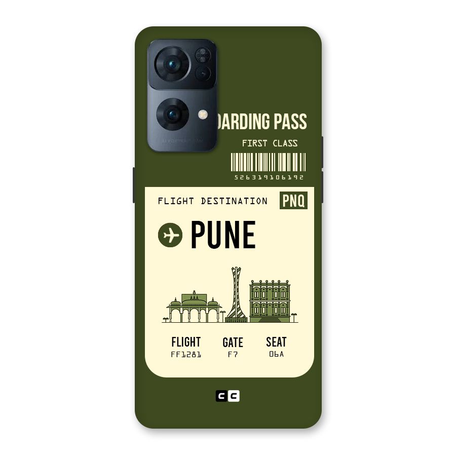Pune Boarding Pass Back Case for Oppo Reno7 Pro 5G
