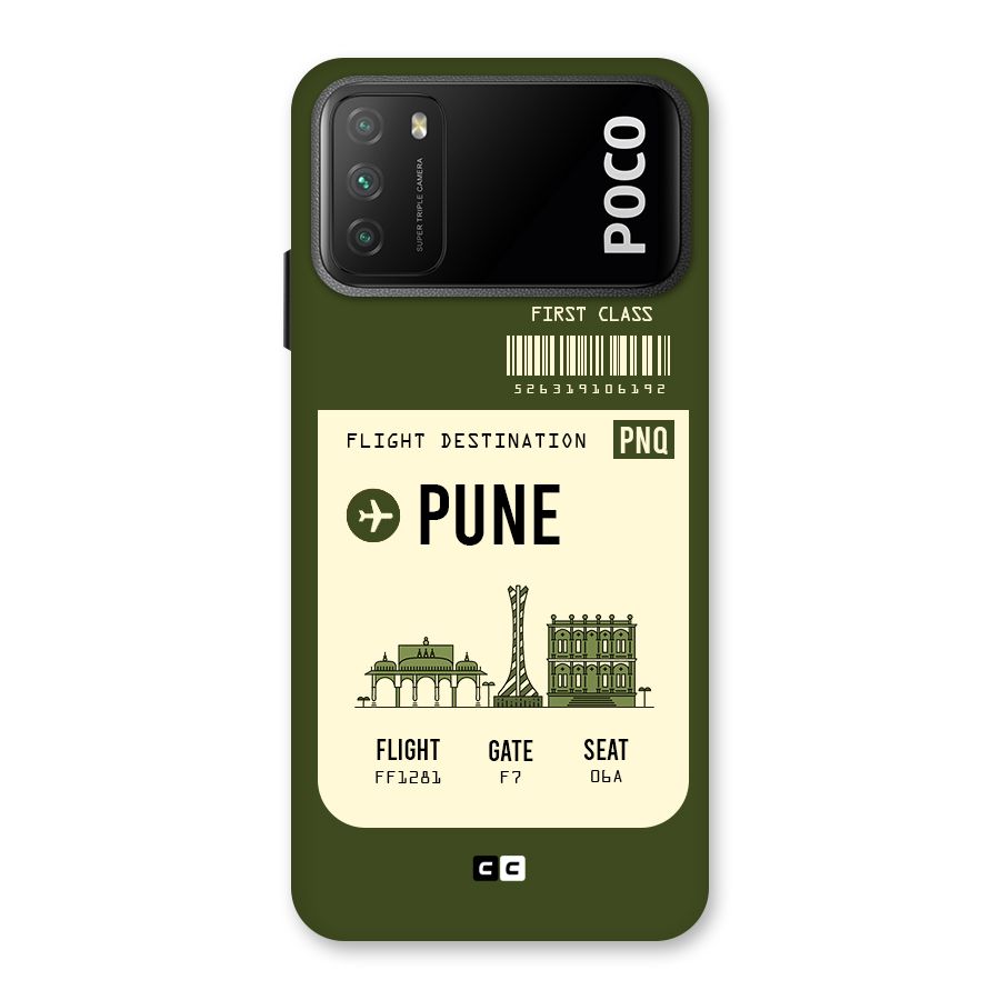 Pune Boarding Pass Back Case for Poco M3