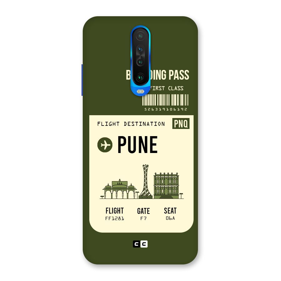 Pune Boarding Pass Back Case for Poco X2
