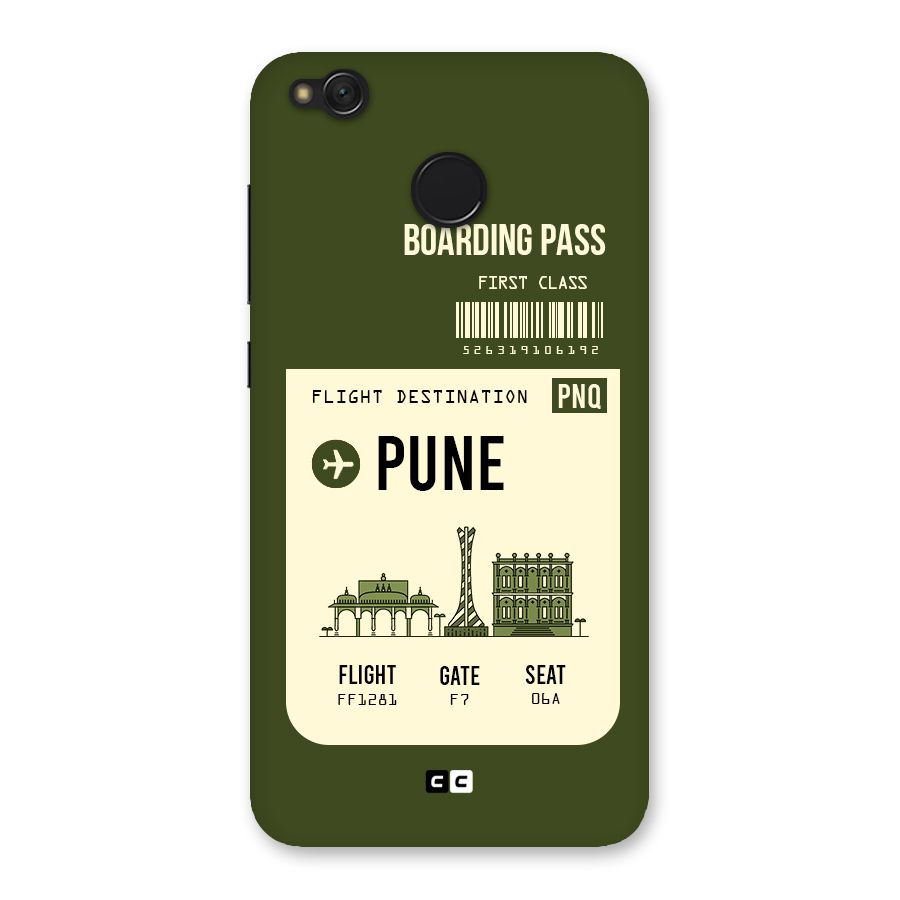 Pune Boarding Pass Back Case for Redmi 4