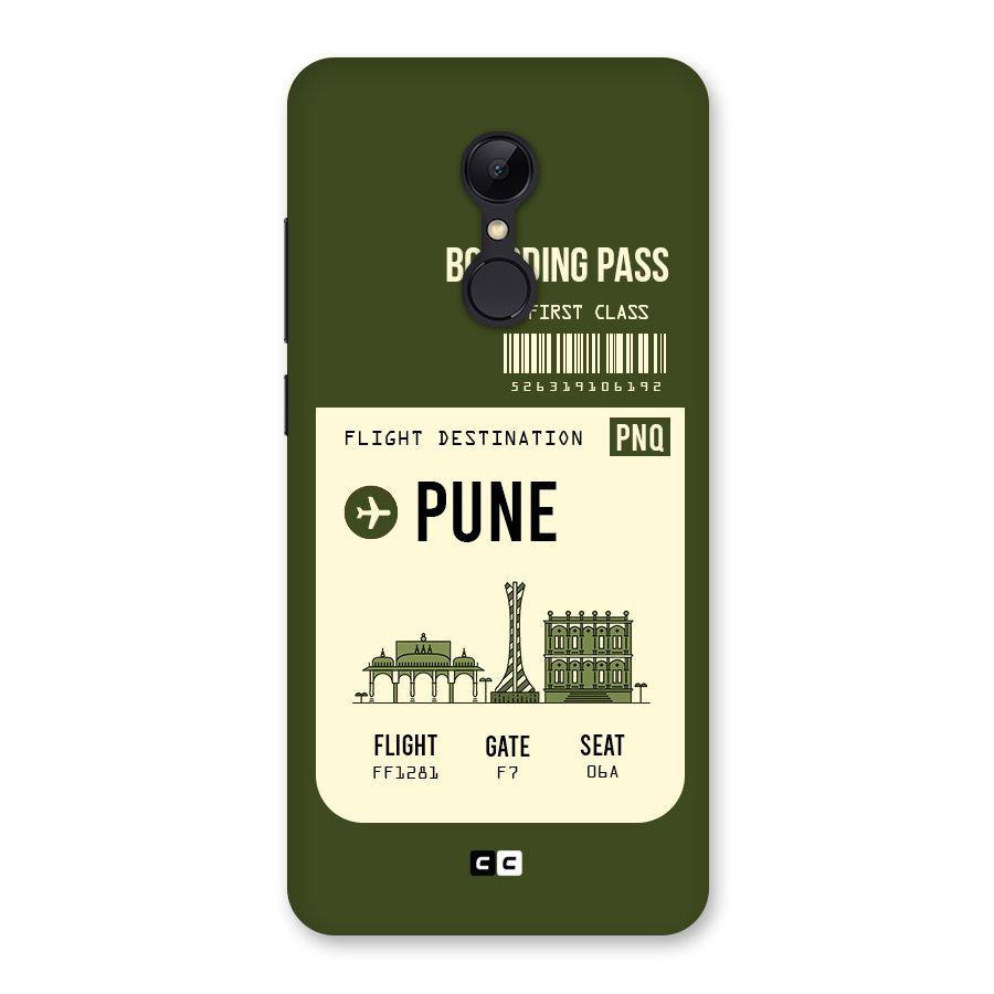 Pune Boarding Pass Back Case for Redmi 5