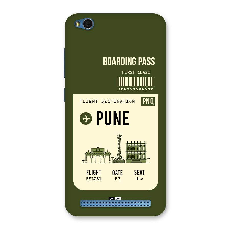 Pune Boarding Pass Back Case for Redmi 5A