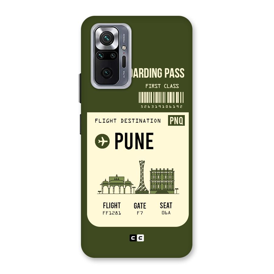 Pune Boarding Pass Back Case for Redmi Note 10 Pro Max