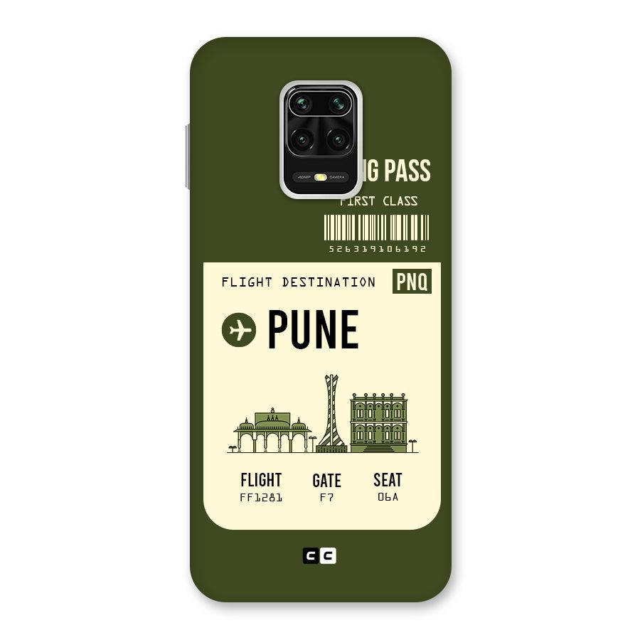 Pune Boarding Pass Back Case for Redmi Note 9 Pro