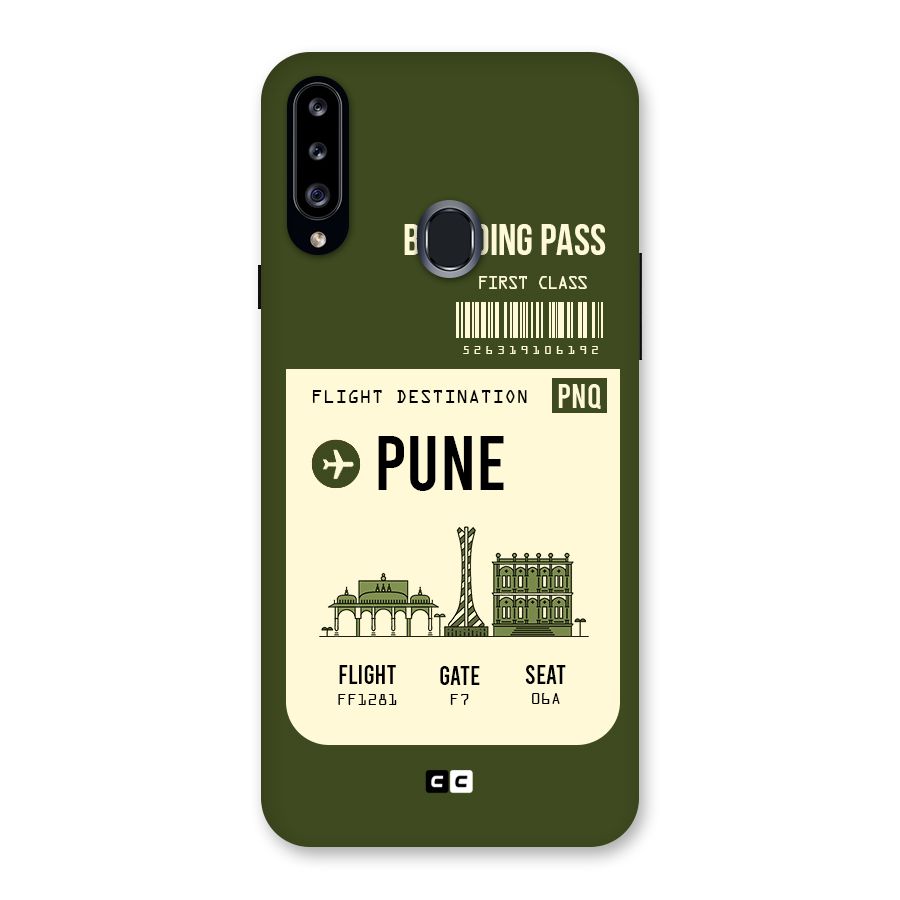 Pune Boarding Pass Back Case for Samsung Galaxy A20s