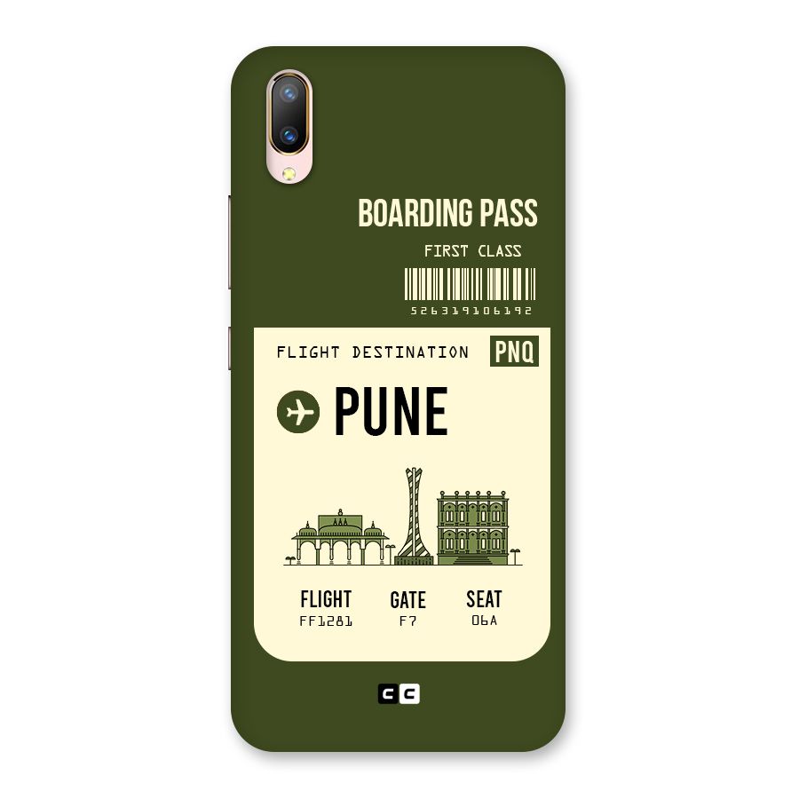 Pune Boarding Pass Back Case for Vivo V11 Pro