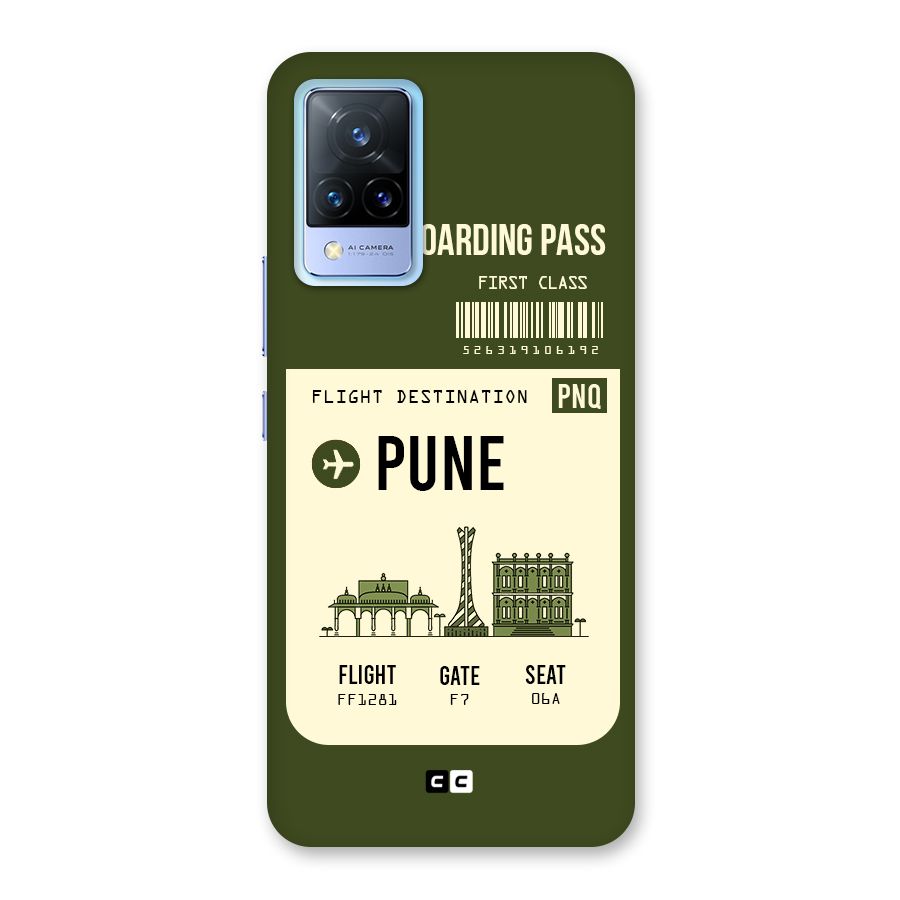 Pune Boarding Pass Back Case for Vivo V21 5G