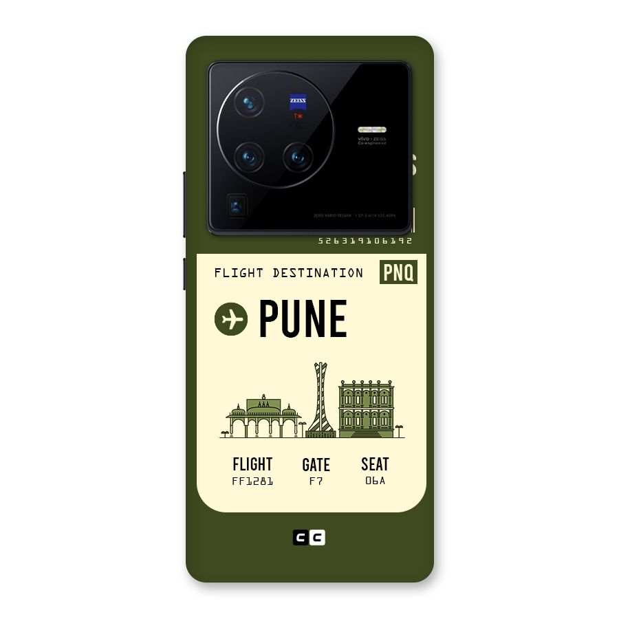 Pune Boarding Pass Back Case for Vivo X80 Pro
