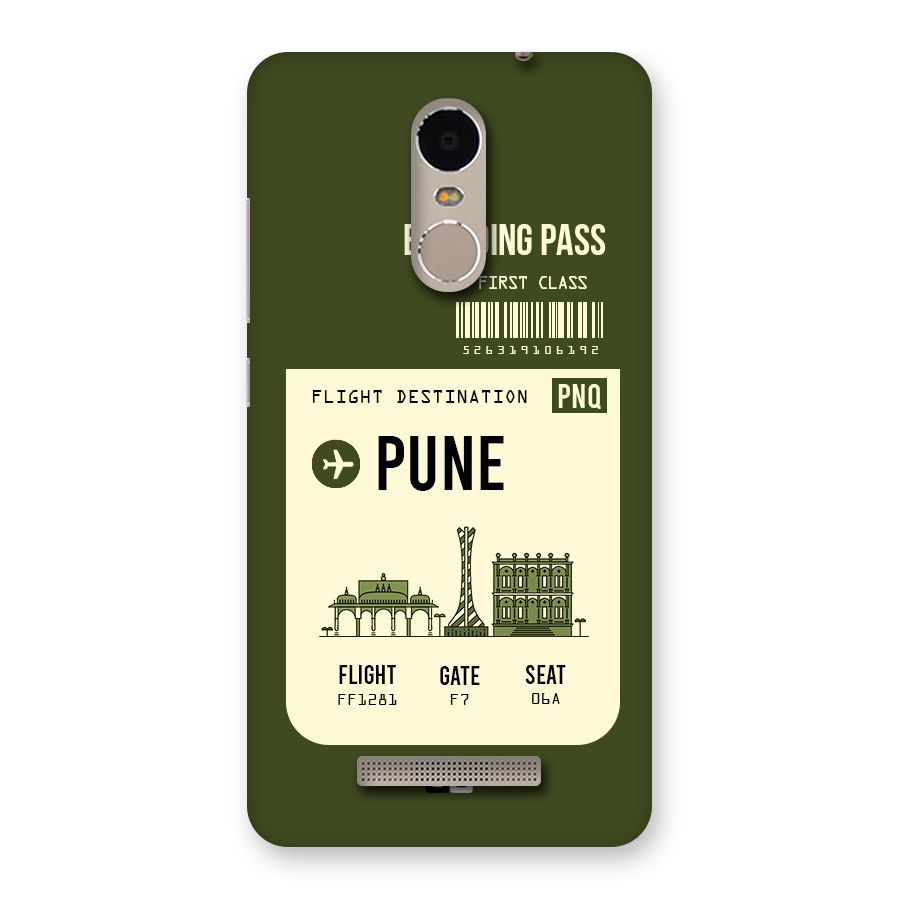 Pune Boarding Pass Back Case for Xiaomi Redmi Note 3
