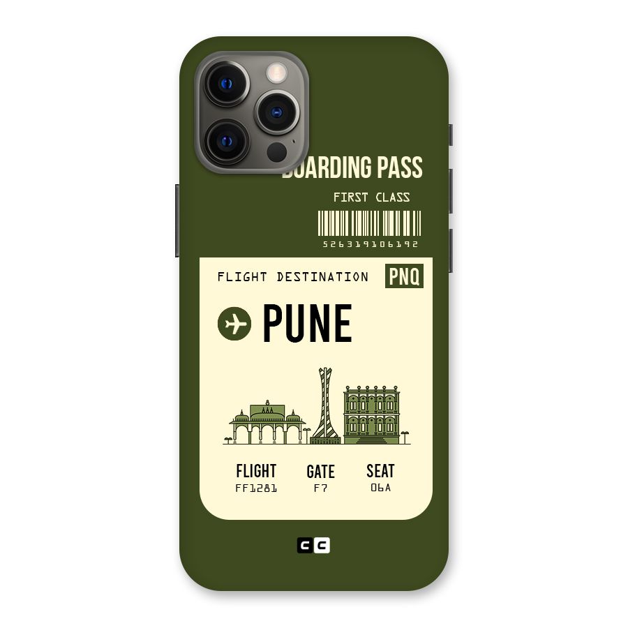 Pune Boarding Pass Back Case for iPhone 12 Pro Max