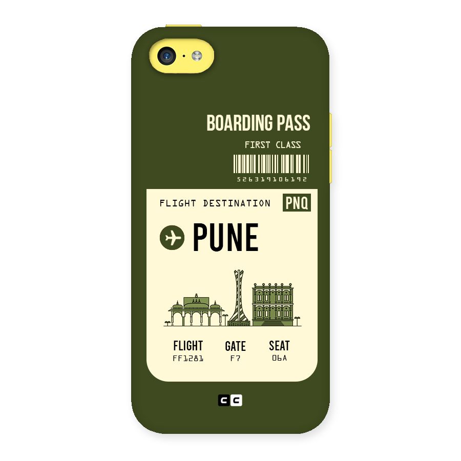 Pune Boarding Pass Back Case for iPhone 5C